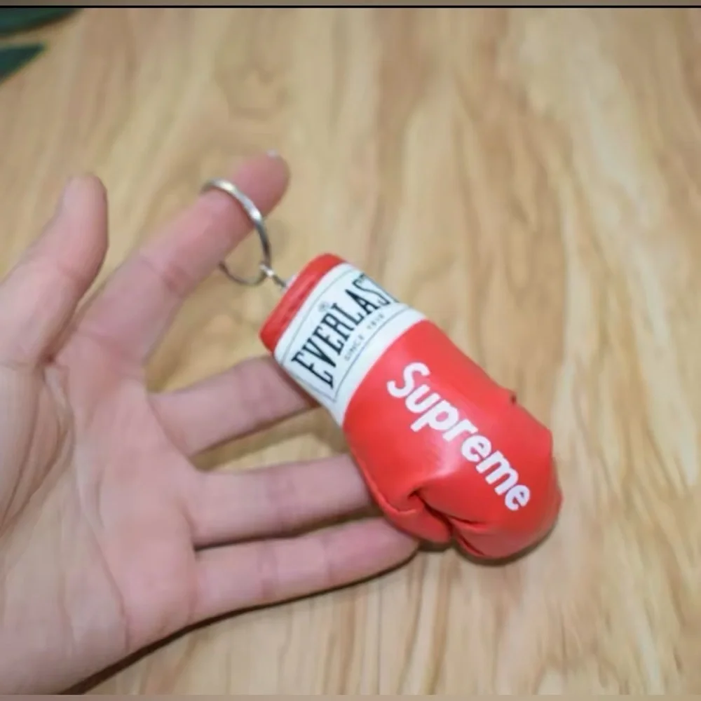 Red Everlast Boxing Glove Keychain/ Handbag Charm Miniature Vegan Leather